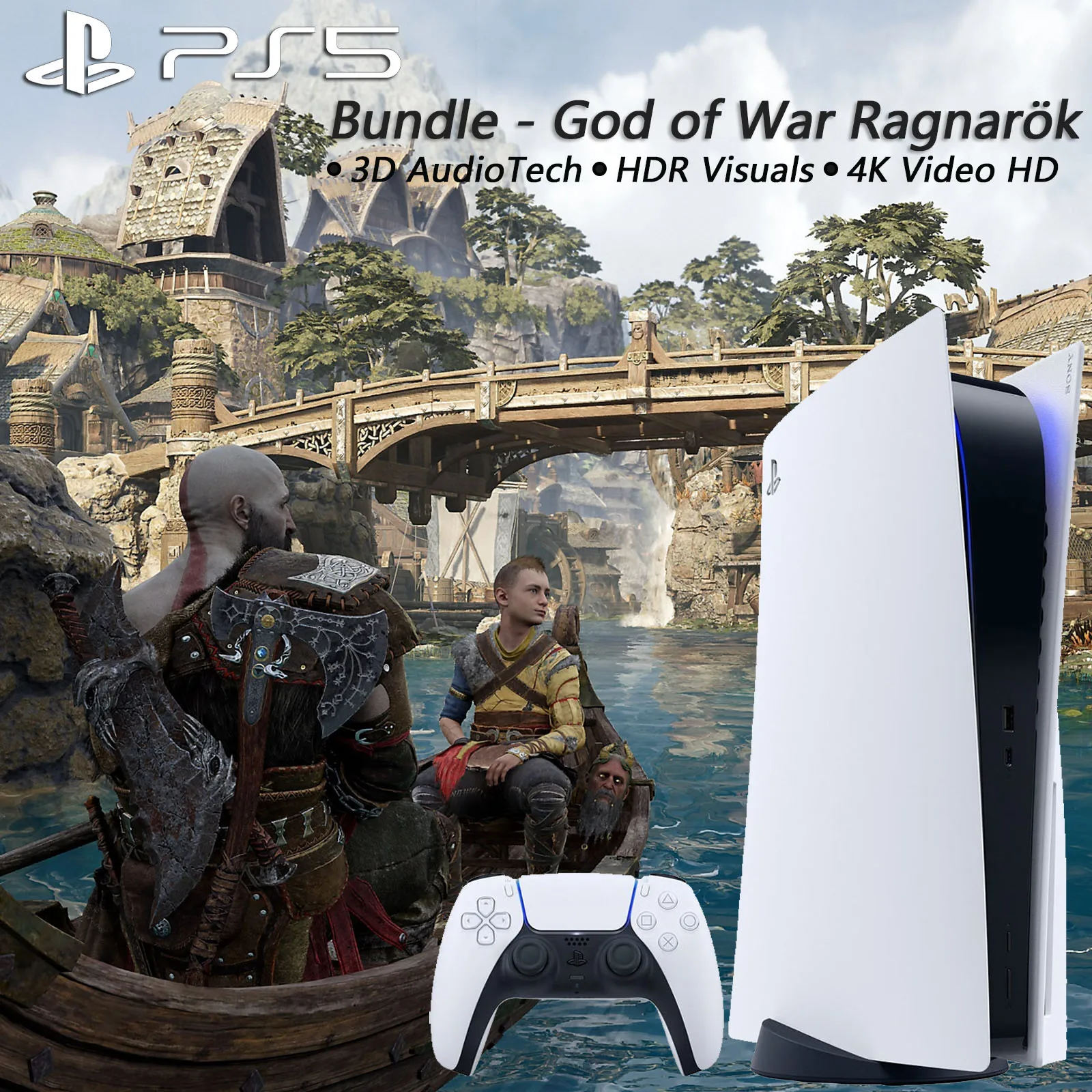 Sony PlayStation 5 Digital Edition Bundle – God of War Ragnarök