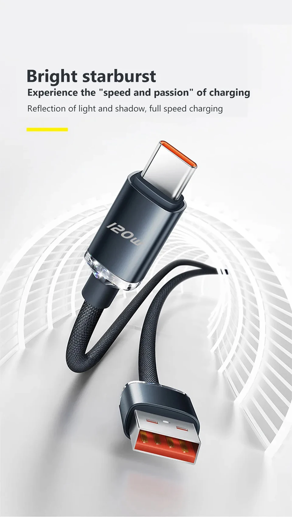 120W USB Type C Fast Charging Cable