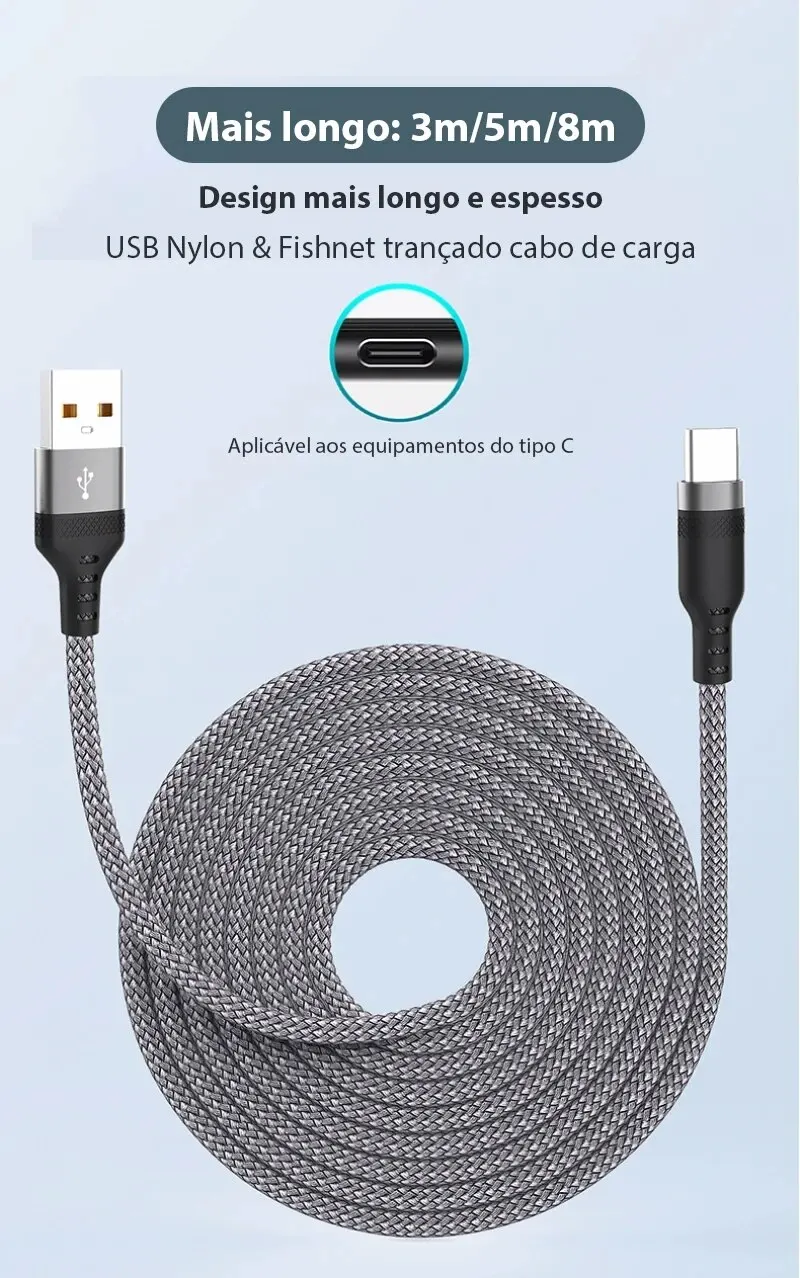 Extended 5-Meter Type-C USB Cable